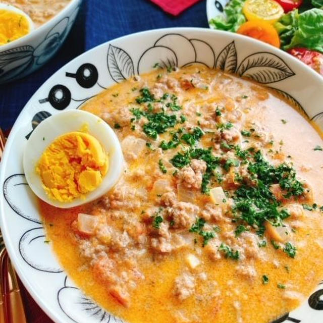 挽肉のトマトクリーム煮込み(動画レシピ)/Ground meat stewed in tomato cream sauce.