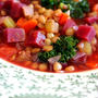 Beet Kale Lentil Soupビーツとレンズ豆のスープ