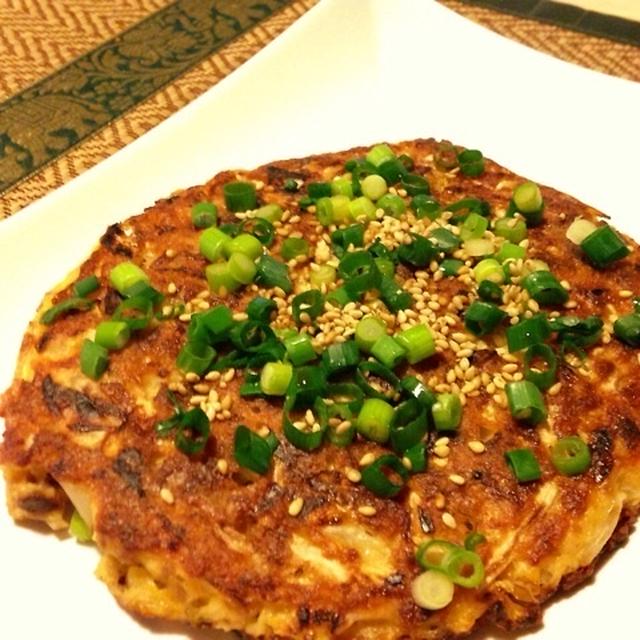 一人ごはんに…担々お好み焼き