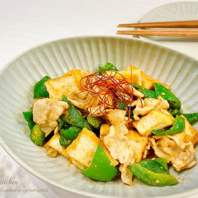 <10分で晩ごはん>簡単‼︎ごはんがススム♡豚肉と厚揚げの味噌炒め