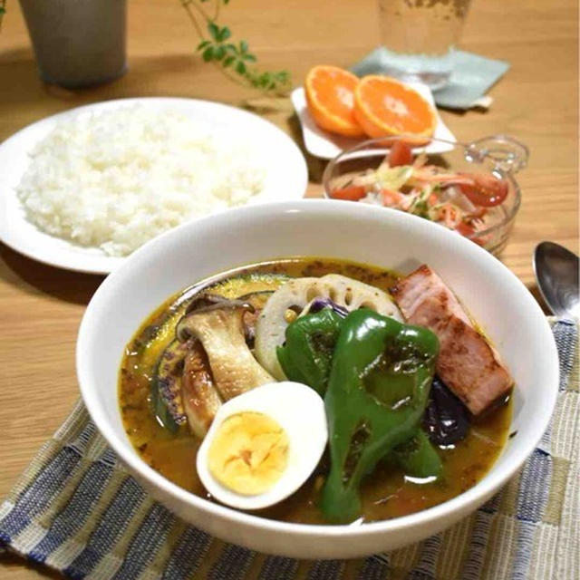久しぶりのスープカレー♪な晩ごはん…ちょっと感心したこと。