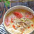 調整豆乳で！練りごま不要！トマト坦々麺風餃子の皮入りスープ