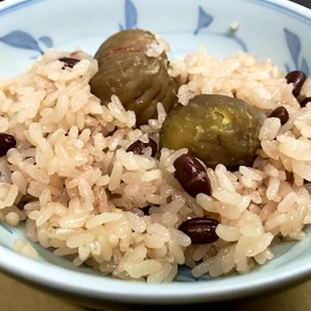 炊飯器で栗入りお赤飯♪