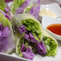 ３６５日野菜レシピNo.３８「紫山芋の生春巻き」