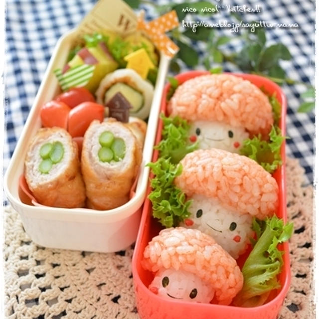 秋弁☆３姉妹きのこちゃんのお弁当～♪