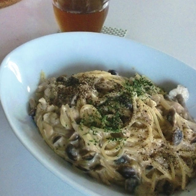 簡単ランチ＊きのこのクリームパスタ＊