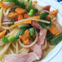 お昼☆残っているお野菜パスタ