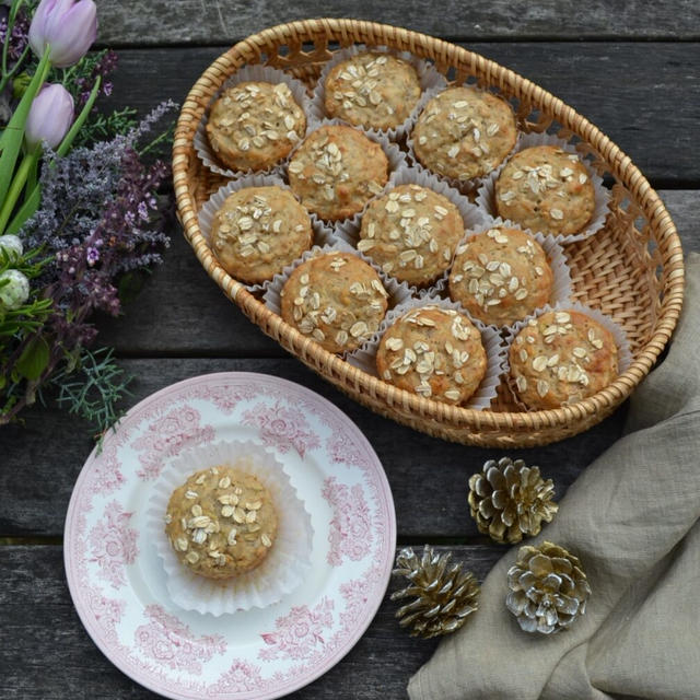 Banana Oatmeal Muffins バナナオートミールマフィン