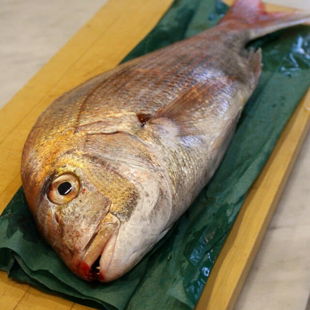 日本料理教室 彩楽さんの一人一匹鯛をおろすクラス