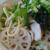 鶏とれんこんのゆず胡椒ソースパスタ