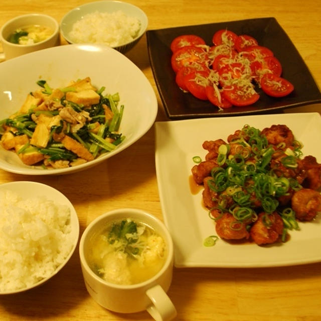 昨夜は豚コマの唐揚げなど～と長男タイへ！