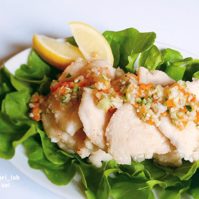 sei【パサパサなんて言わせない！夏にぴったり！】◎しっとり鶏むね肉の野菜ハニーレモンソース