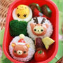キャラ弁＊コロコロウインナーdeリラックマのクリスマス弁♪