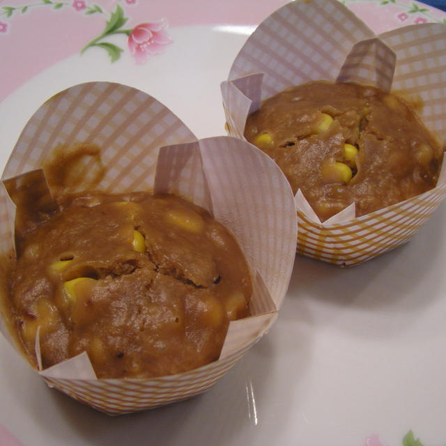 米粉で・・・！コーンの味噌蒸しパン