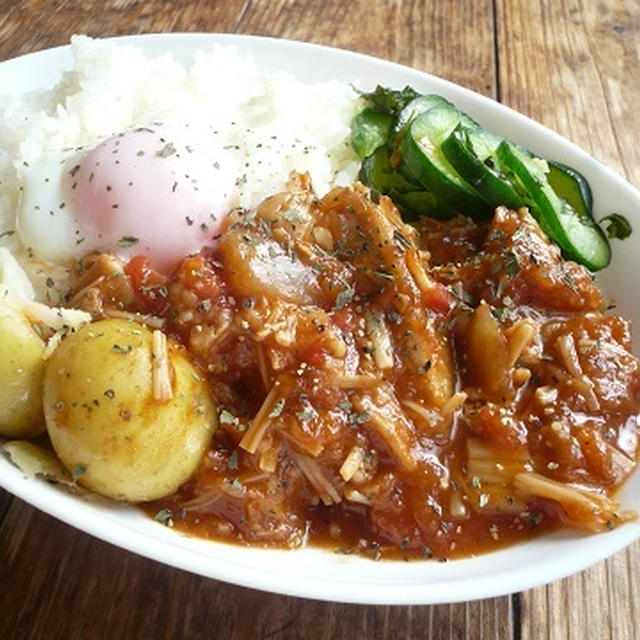 豚肉の簡単煮込みでランチ♪