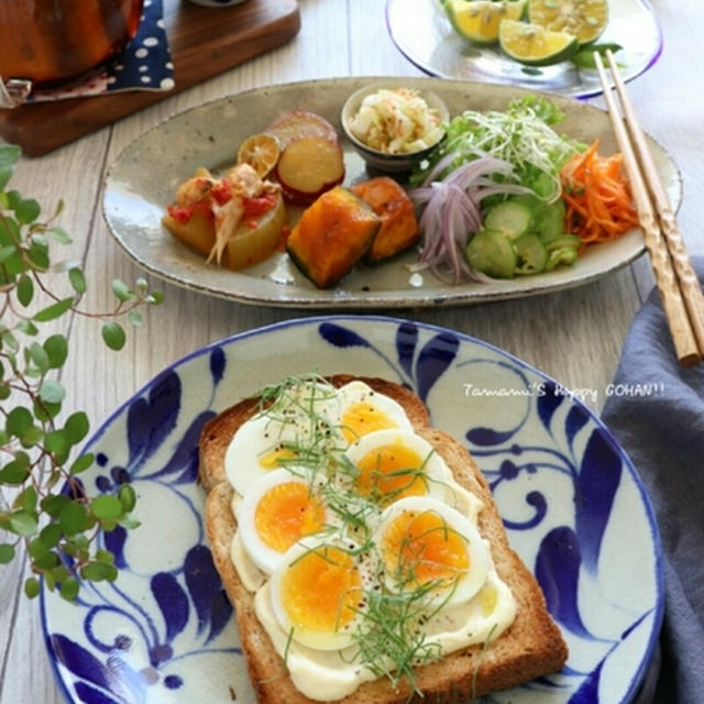 秋を感じるみかんと常備菜のランチ