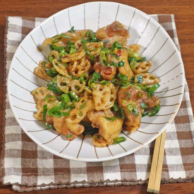 ネギまみれ れんこんと鶏肉から揚げ の南蛮酢レシピ