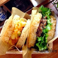 ランチに♪お弁当に♪残りご飯OK☆ライスバーガー