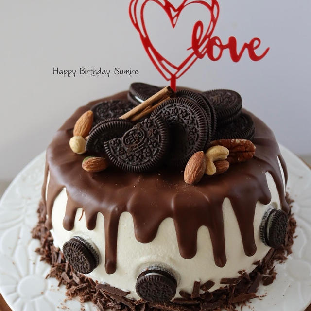 約半日で崩壊ww難しすぎたバルーンとすみれお誕生日ケーキ♡
