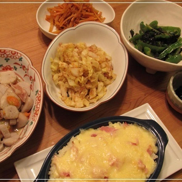 残り野菜でごはん