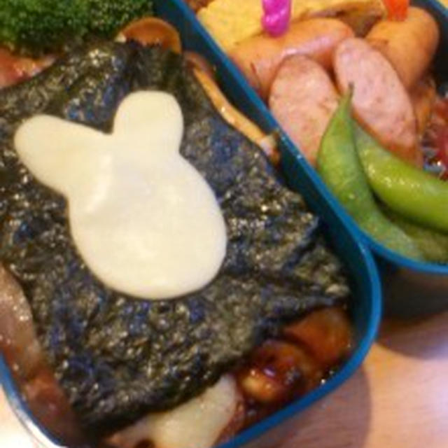 マヨケチャップハンバーグのおべんと