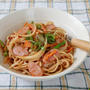 レンチンで簡単ナポリタンうどん