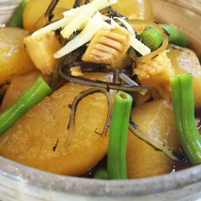 ■和のおかず【イカ大根煮　食べる昆布入りでコク旨でした♪】