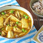 めんつゆで簡単！とろとろ豆腐と鶏肉のカレー南蛮風
