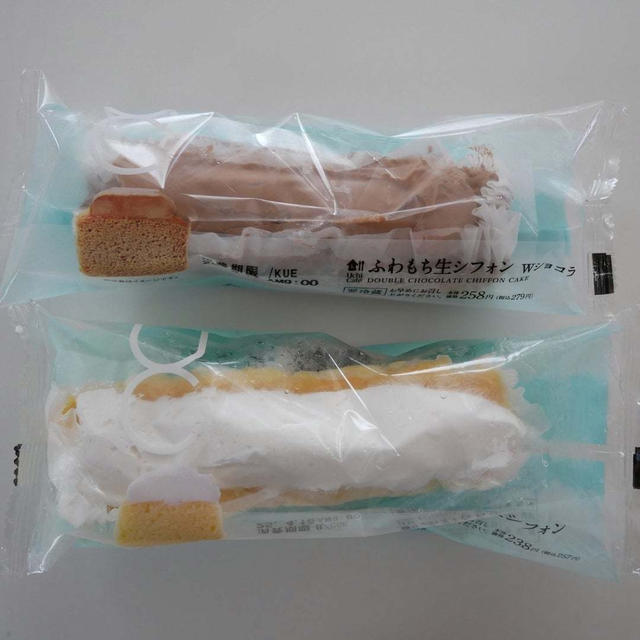 ローソンのふわもち生シフォン#コンビニのケーキのレベルが高い