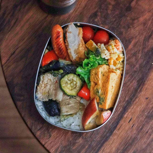 豚バラと夏野菜炒め弁当（6/12）
