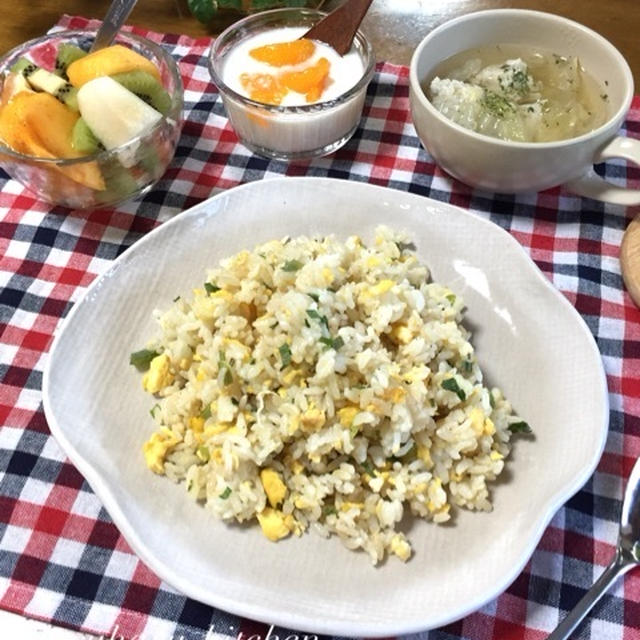 パラパラチャーハンと夜ごはんから活用して〜朝ごはん♪…言い争い