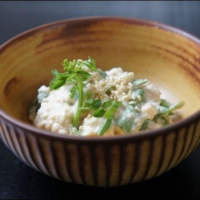 クレソンの白和え　～レシピ～　と、タコライスでランチ。