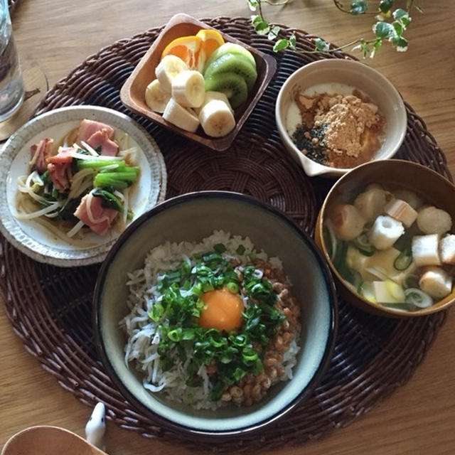 練習前の朝ごはん♪…今日は。