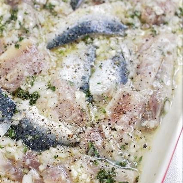 イワシのマリネ　シュウマイ　私のカレー