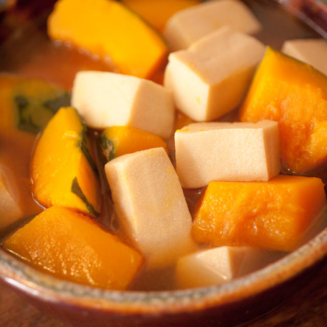 カボチャと高野豆腐の煮もの