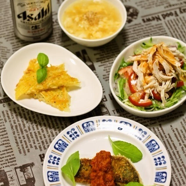 ボラのオレガノパン粉焼き