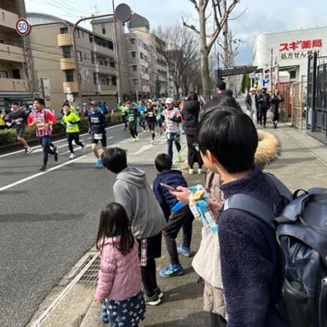 京都マラソン。あ、パパだ！