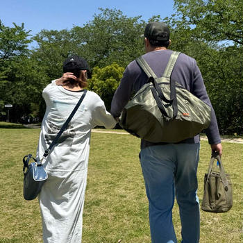 【危うく娘に奪われそうになった私の念願のバッグ…】親子３人でピクニックコーデ