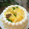 ■息子のバースデーケーキ♪　レモン風味のホワイトチョコムースケーキ★