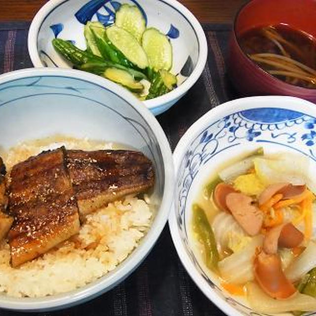 やっぱりウナギ丼＆土用餅