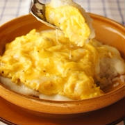 レンジホワイトソースでオムレツ・ドリア