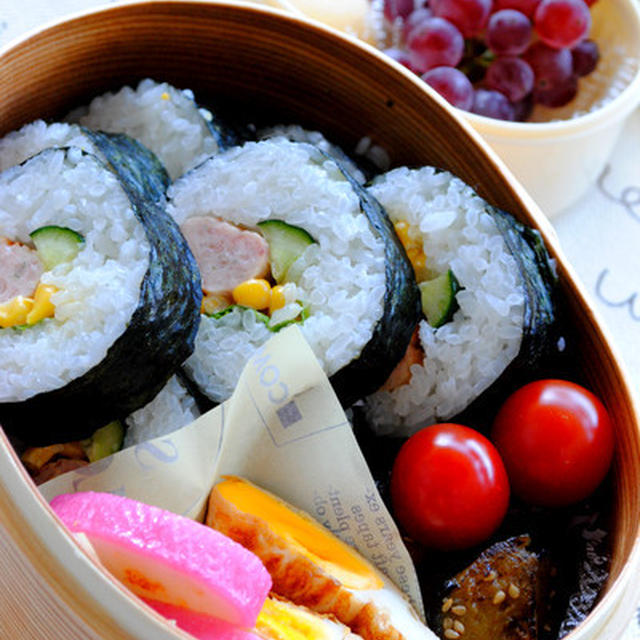 ソーセージ海苔巻きのお弁当（息子弁）
