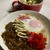 カレー2日目、ベーコンエッグをトッピング。