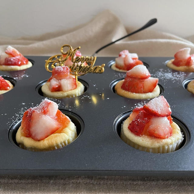 いちごハウスで初いちご買いました🍓②【いちごのスフレチーズケーキ】