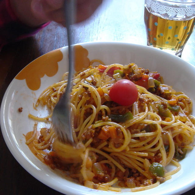ひき肉とトマトのパスタ★テスト終了