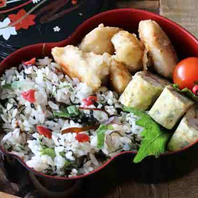 「この組み合わせめちゃくちゃ美味」梅ひじき塩昆布まぜごはん弁当