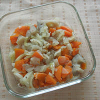 ◇塩蒸し煮野菜のしそ梅和え