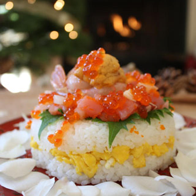 寿司ケーキ（クリスマス料理その?@）