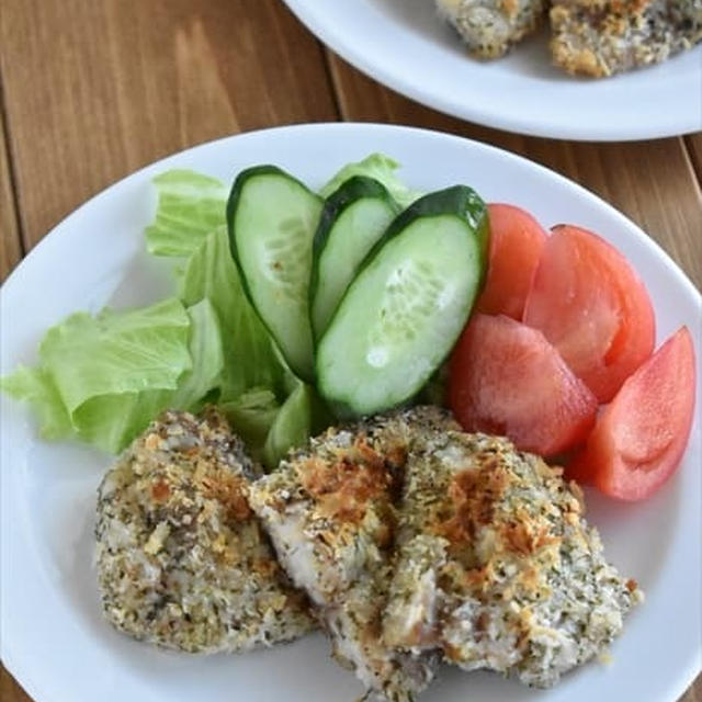 ヘルシーな仕上がり！鯵のパセリパン粉焼き#PR