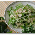 野菜を食べよう！水菜とササミのサラダ